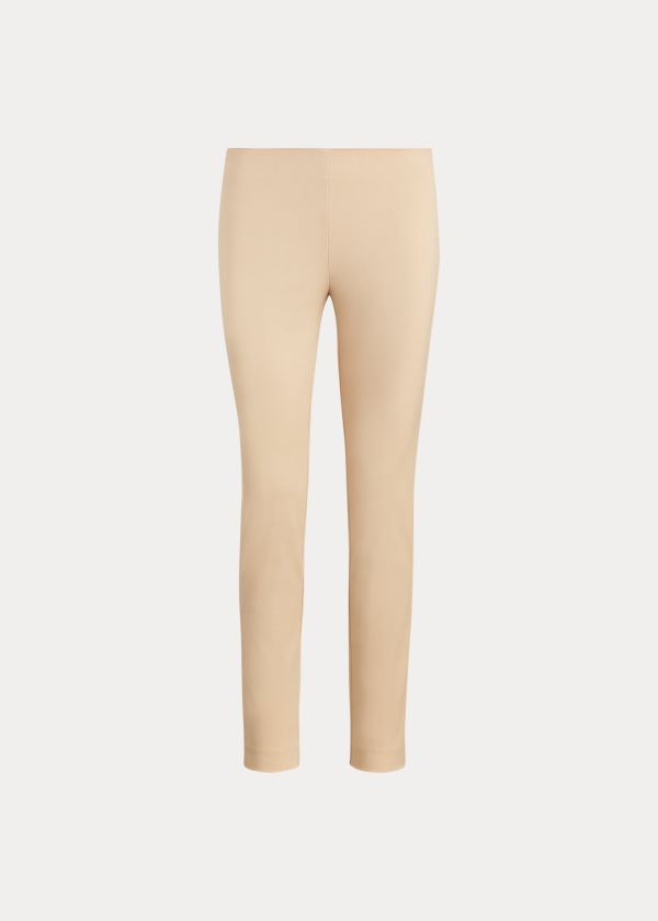 Pantalones Ralph Lauren Mujer Marrom - Stretch Twill Skinny - SQCUW1076